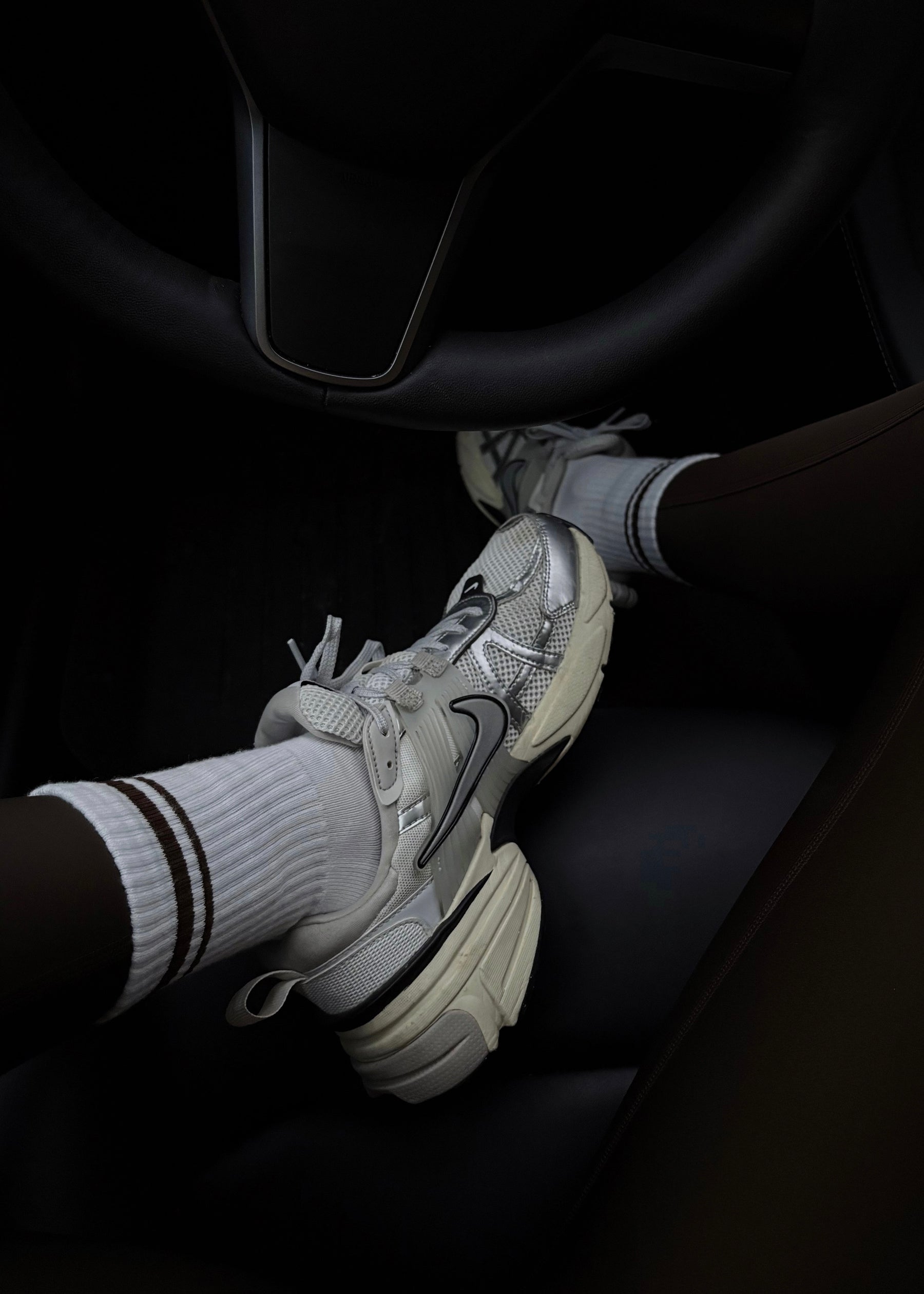 Espresso Crew Grip Sock